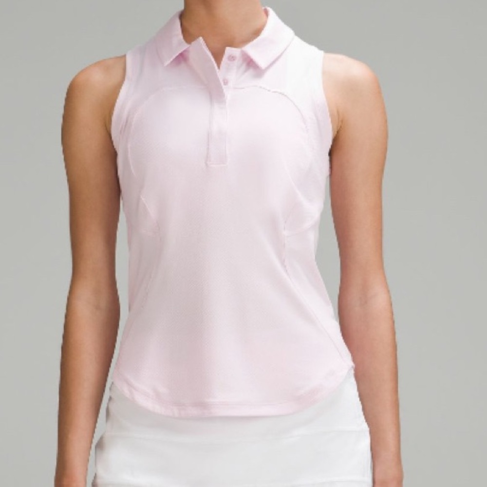 Lululemon Pink Sleeveless Polo Top